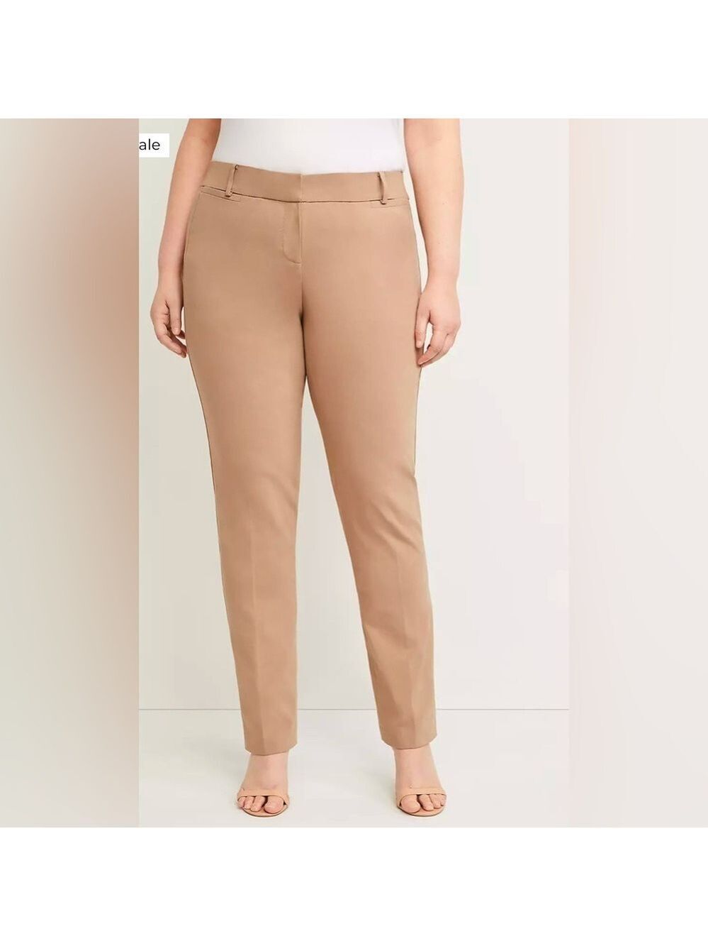 Lane Bryant Plus Size Signature Fit Boot Allie Pant Tan Khaki 22L EUC